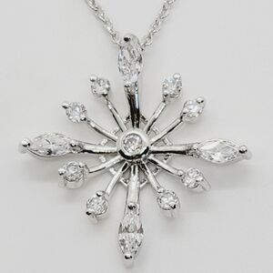 Snowflake 925 Sterling Silver necklace earrings set